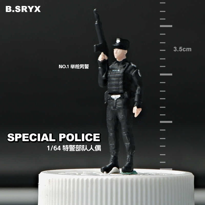 1/64 miniature doll model resin villain car model scene macro photography shooting scene figure