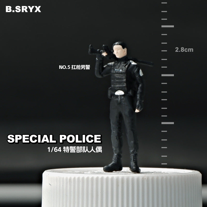 1/64 miniature doll model resin villain car model scene macro photography shooting scene figure
