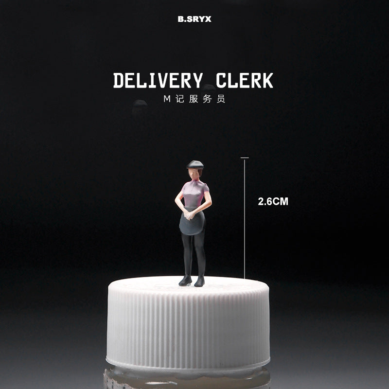 1/64 miniature doll model resin villain car model scene macro photography shooting scene figure