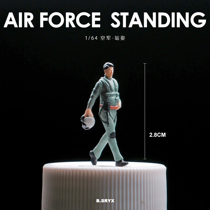 Microscopic color doll miniature doll figure model 1:64 micro-shot villain resin food game three-dimensional shooting prop
