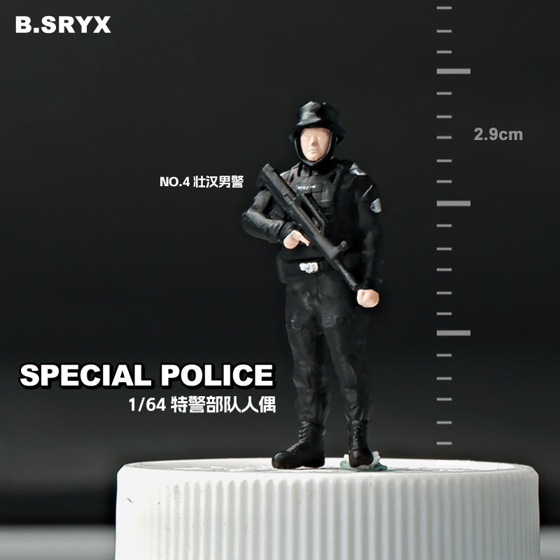1/64 miniature doll model resin villain car model scene macro photography shooting scene figure