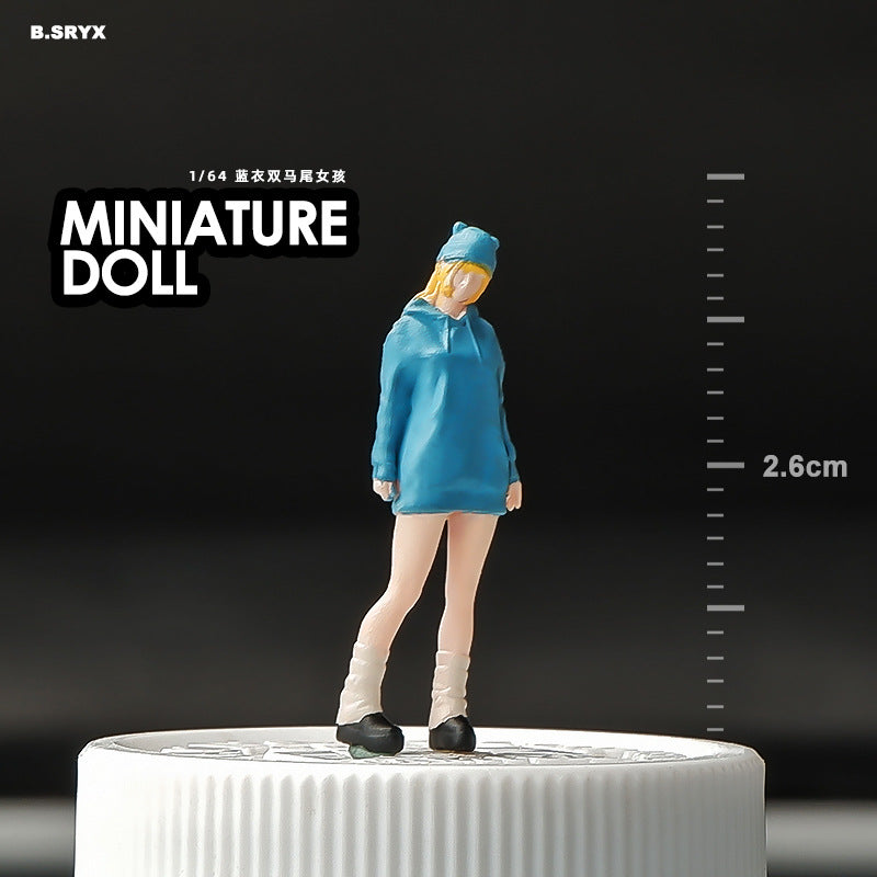 1/64 miniature doll model resin villain car model scene macro photography shooting scene figure