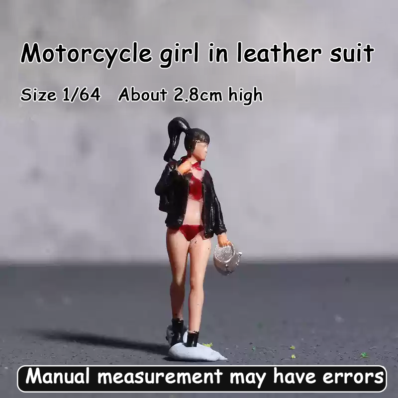 1:64 locomotive motorcycle model scene doll miniature villain small scale shooting props sand table landscaping ornament