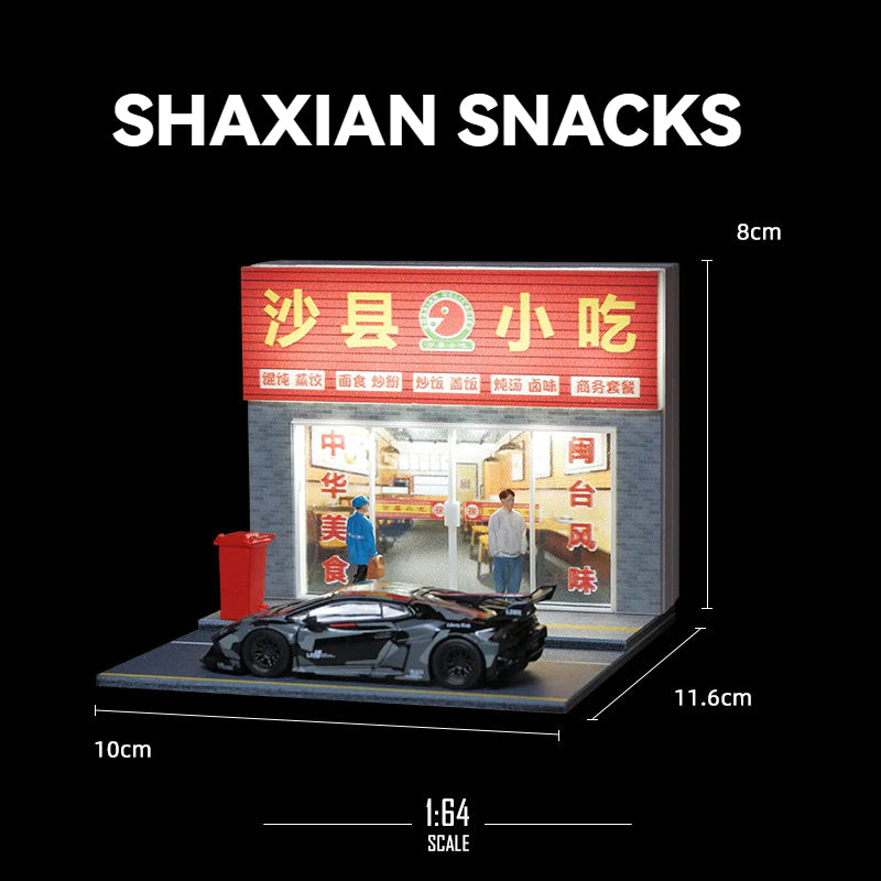 1:64 miniature scene model street scene photography props ornament three-dimensional assembly DIY