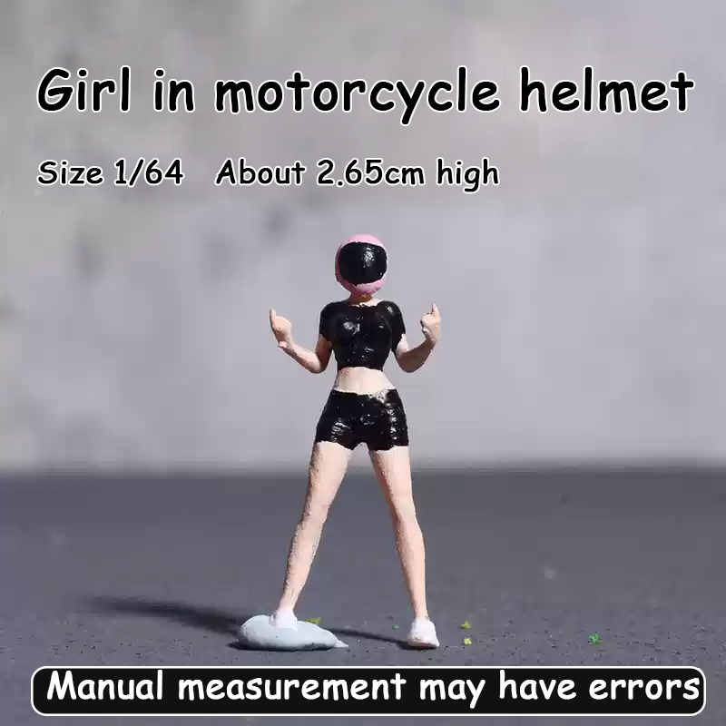 1:64 locomotive motorcycle model scene doll miniature villain small scale shooting props sand table landscaping ornament