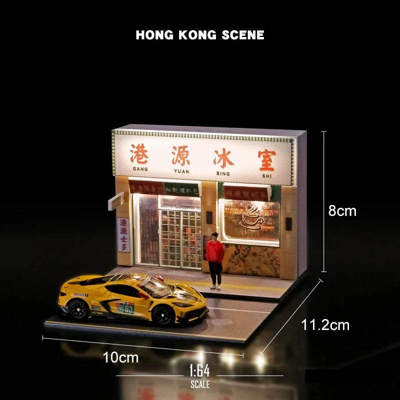 1:64 miniature scene model street scene photography props ornament three-dimensional assembly DIY