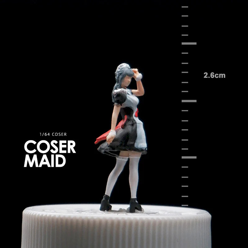 Microscopic color doll miniature doll figure model 1:64 micro-shot villain resin food game three-dimensional shooting prop