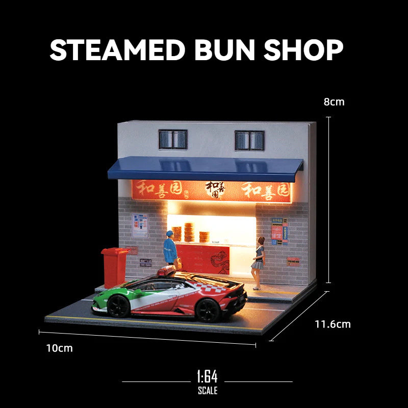 1:64 miniature scene model street scene photography props ornament three-dimensional assembly DIY