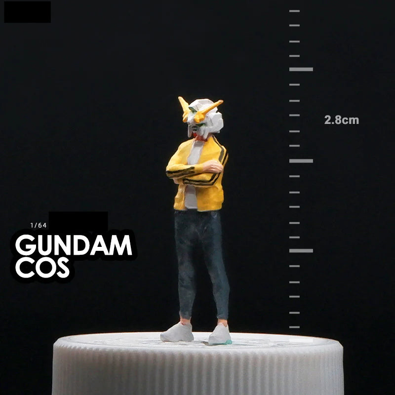Microscopic color doll miniature doll figure model 1:64 micro-shot villain resin food game three-dimensional shooting prop