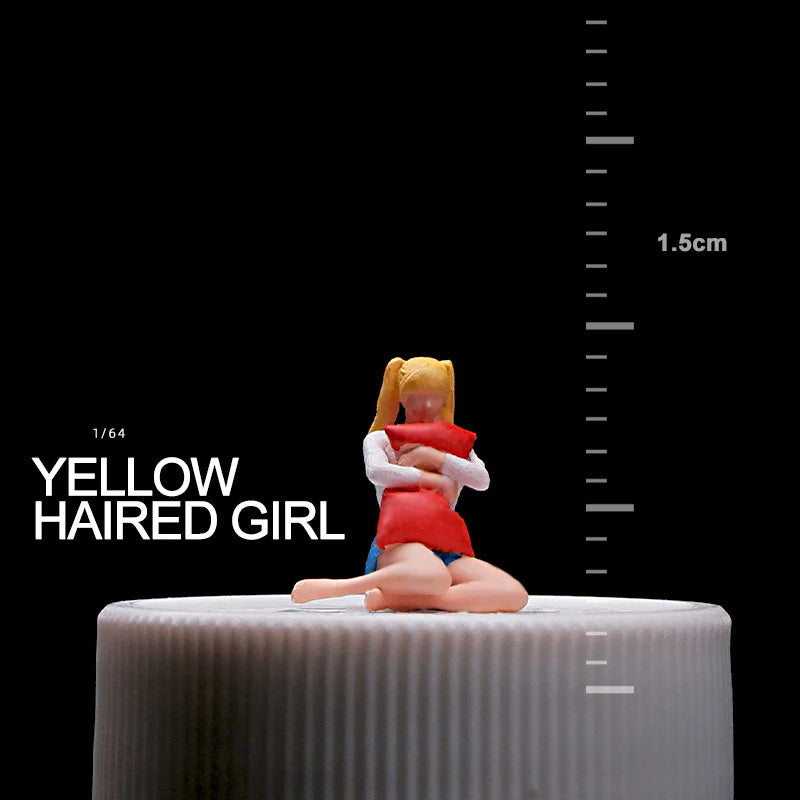 Microscopic color doll miniature doll figure model 1:64 micro-shot villain resin food game three-dimensional shooting prop