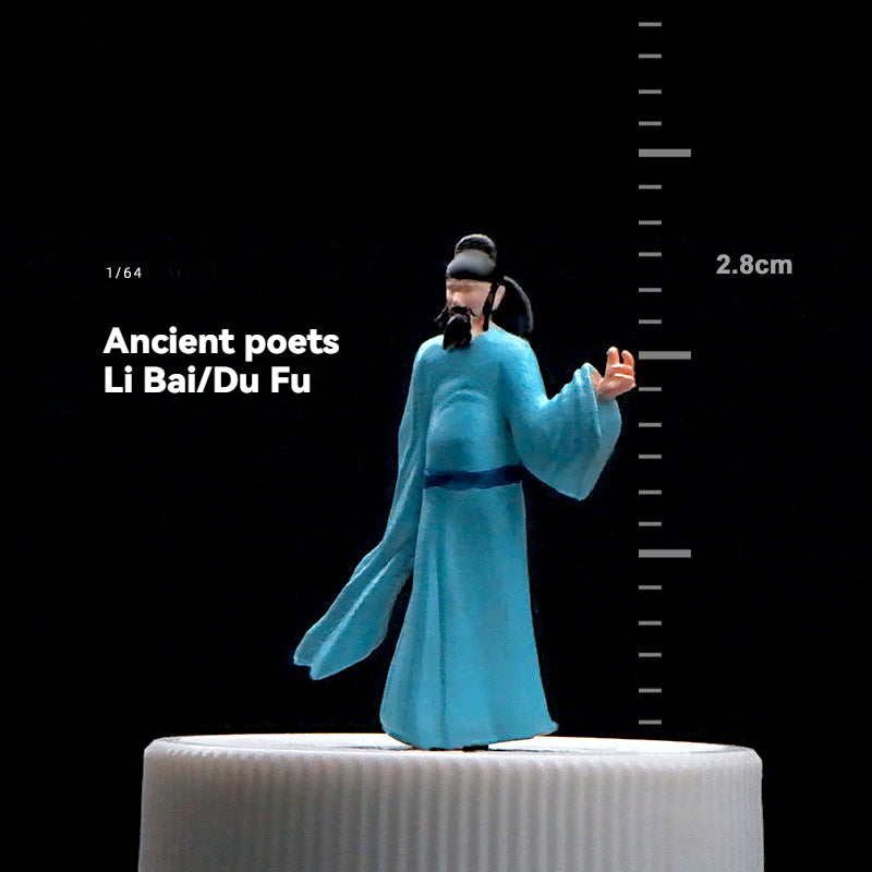 1/64 Simulation miniature resin doll model color mini villain three-dimensional collection sand table micro-shot ornament