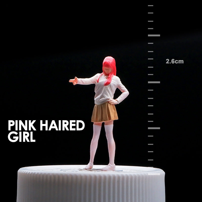 1/64 Simulation miniature resin doll model color mini villain three-dimensional collection sand table micro-shot ornament