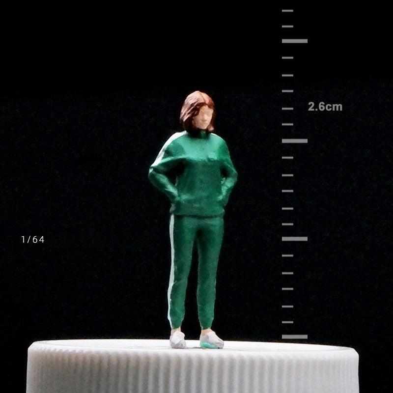 1/64 Simulation miniature resin doll model color mini villain three-dimensional collection sand table micro-shot ornament
