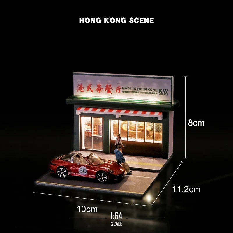 1:64 miniature scene model street scene photography props ornament three-dimensional assembly DIY