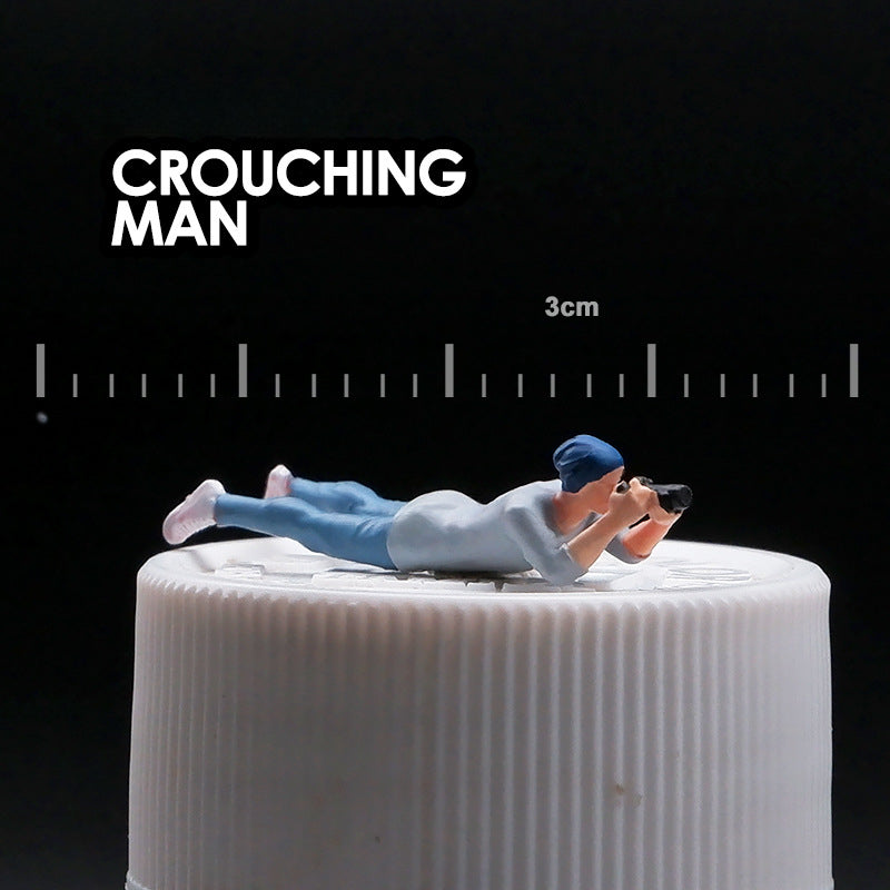 1/64 Simulation miniature resin doll model color mini villain three-dimensional collection sand table micro-shot ornament