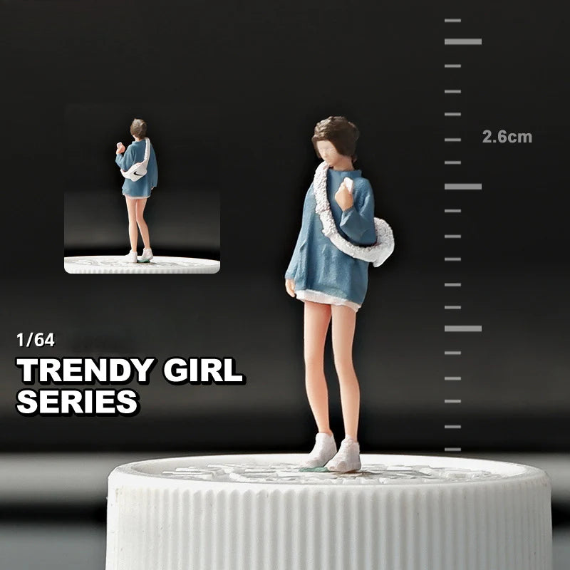 Microscopic color doll miniature doll figure model 1:64 micro-shot villain resin food game three-dimensional shooting prop