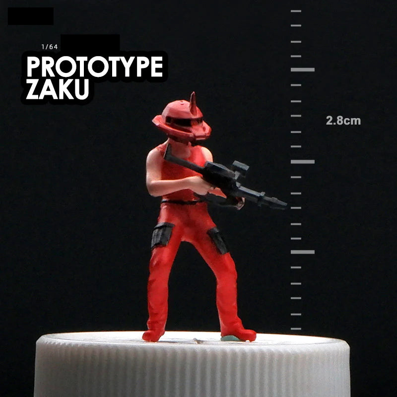 Microscopic color doll miniature doll figure model 1:64 micro-shot villain resin food game three-dimensional shooting prop