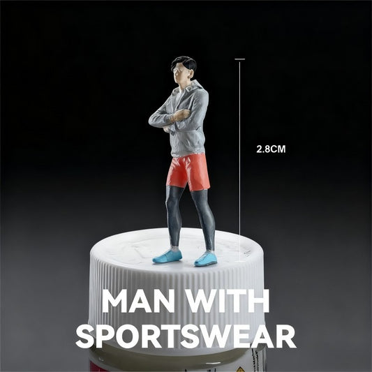 1:64 Man with Sportswear丨‌Figure Model Series丨Exquisite Miniature Male Model