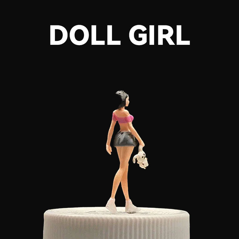 1:64 Girl doll model simulation miniature doll model scene build sand table decorative character ornament