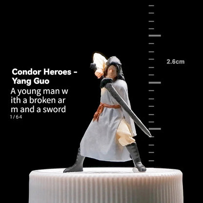 Microscopic color doll miniature doll figure model 1:64 micro-shot villain resin food game three-dimensional shooting prop