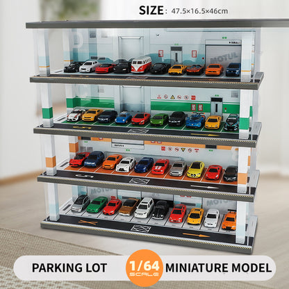 Assembled 1:64 Mini Parking Model WITH LED LIGHT