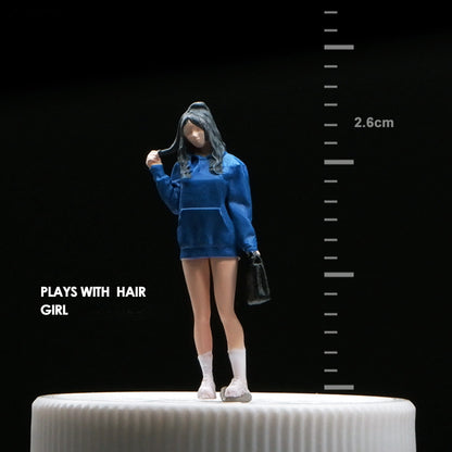 1/64 Simulation miniature resin doll model color mini villain three-dimensional collection sand table micro-shot ornament