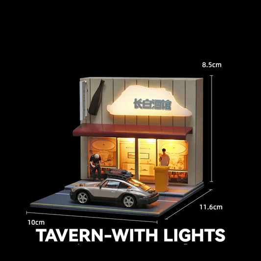 1:64Tavern-with lights丨Scene Model Series丨Asian Featured Building Scene