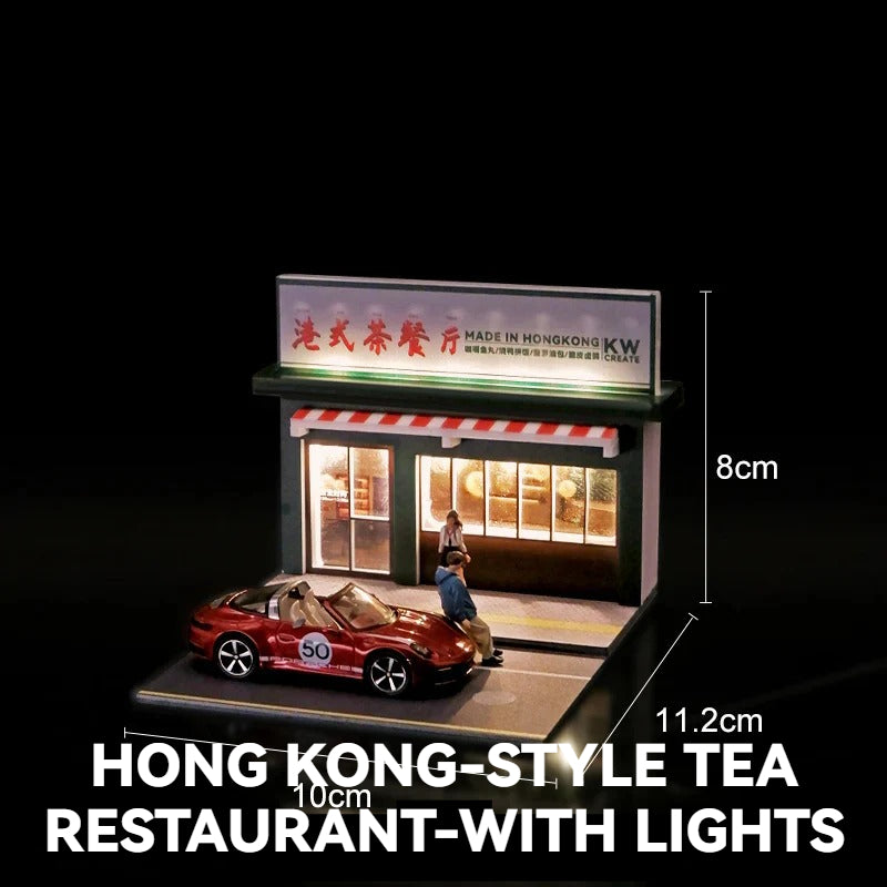 1:64Shaxian Snack-with lights丨Scene Model Series丨Asian Featured Building Scene