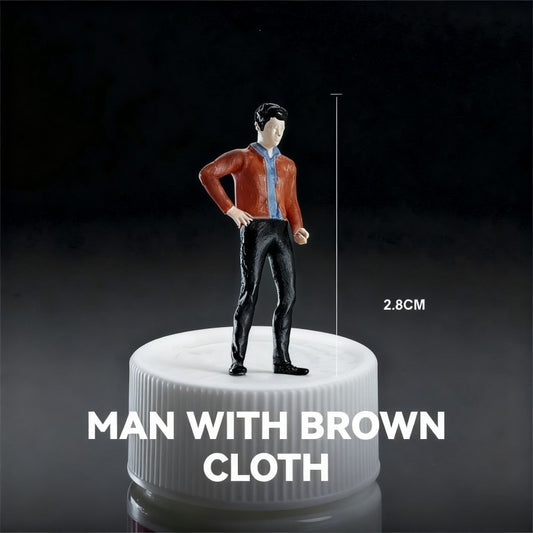 1:64 Man With Brown Cloth丨‌Figure Model Series丨Exquisite Miniature Male Model