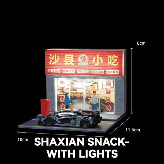1:64Shaxian Snack-with lights丨Scene Model Series丨Asian Featured Building Scene