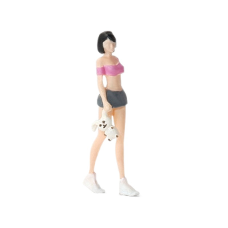 1:64 Girl doll model simulation miniature doll model scene build sand table decorative character ornament