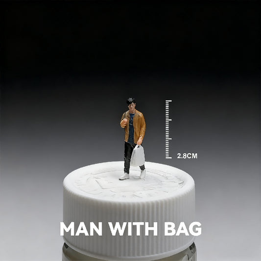 1:64 Man With Bag丨‌Figure Model Series丨Exquisite Miniature Male Model