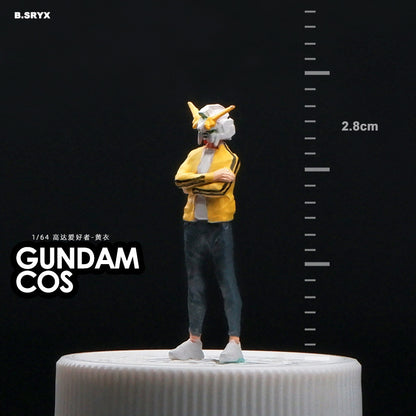 Microscopic color doll miniature doll figure model 1:64 micro-shot villain resin food game three-dimensional shooting prop