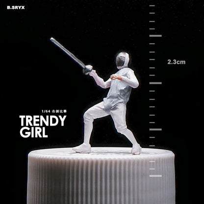 Microscopic color doll miniature doll figure model 1:64 micro-shot villain resin food game three-dimensional shooting prop