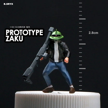 Microscopic color doll miniature doll figure model 1:64 micro-shot villain resin food game three-dimensional shooting prop
