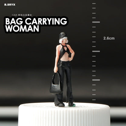 Microscopic color doll miniature doll figure model 1:64 micro-shot villain resin food game three-dimensional shooting prop