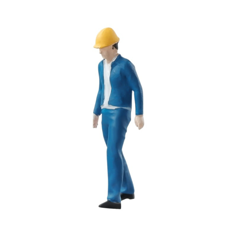 1:64 Simulation construction worker, contractor, doll model creative mini figure figure decorative ornament scene