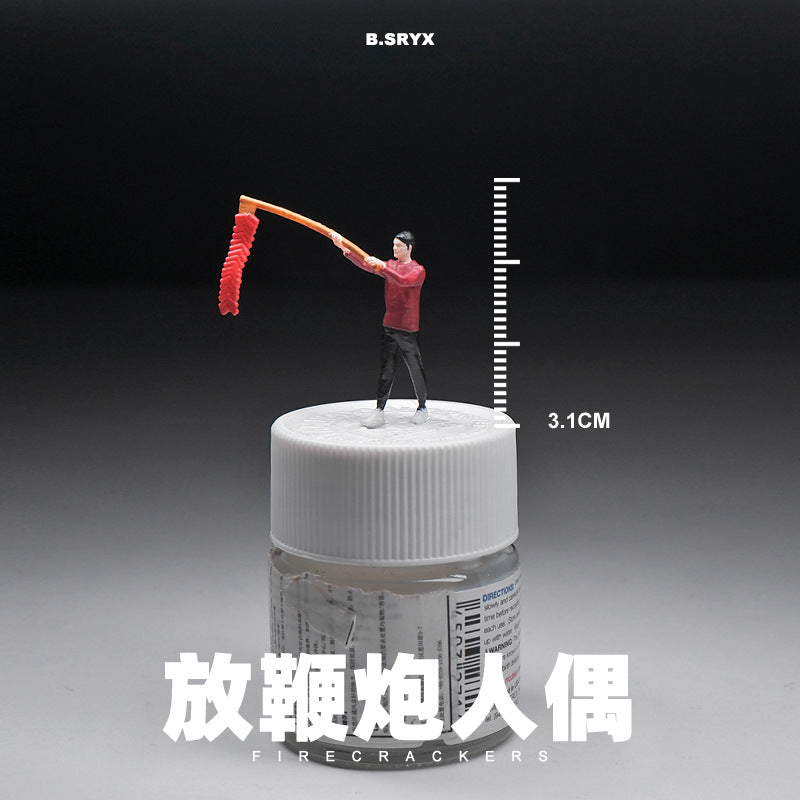 1/64 miniature doll model resin villain car model scene macro photography shooting scene figure