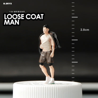 Microscopic color doll miniature doll figure model 1:64 micro-shot villain resin food game three-dimensional shooting prop