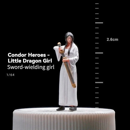 Microscopic color doll miniature doll figure model 1:64 micro-shot villain resin food game three-dimensional shooting prop