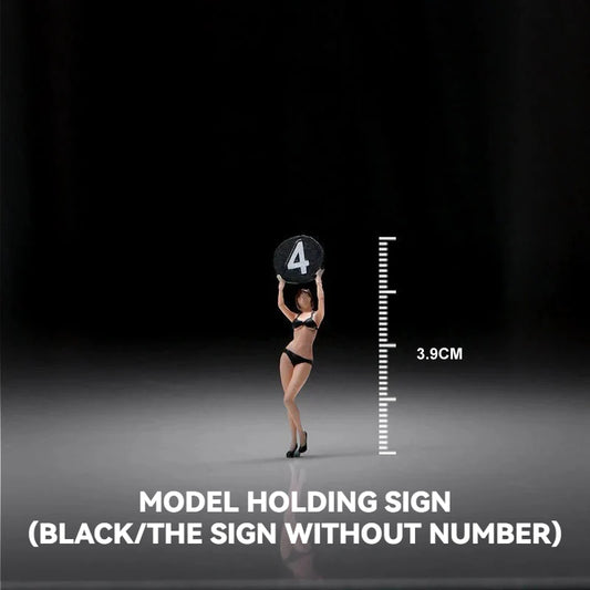 1:64Model-Holding Sign（black/the sign without number）丨‌Figure Model Series丨Exquisite Miniature Lady Model