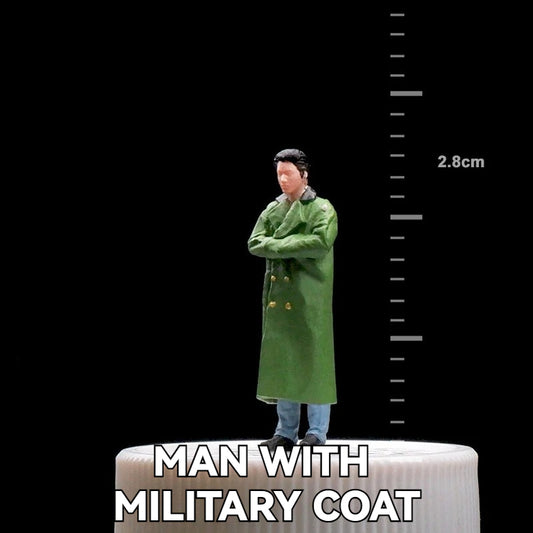 1:64 Man With Military Coat丨‌Figure Model Series丨Exquisite Miniature Figure Model