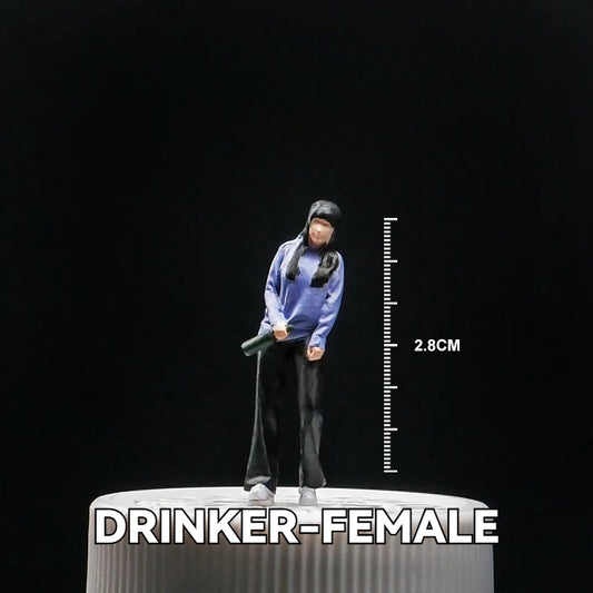 1:64 Drinker-Female丨‌Figure Model Series丨Exquisite Miniature Figure Model