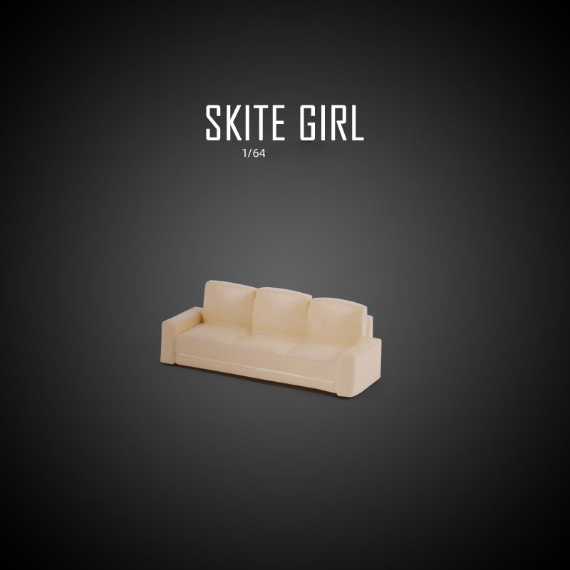 Simulation three-dimensional mini sofa oil drum color accessories miniature doll resin model ornament sand table landscaping props