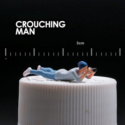 1/64 Simulation miniature resin doll model color mini villain three-dimensional collection sand table micro-shot ornament