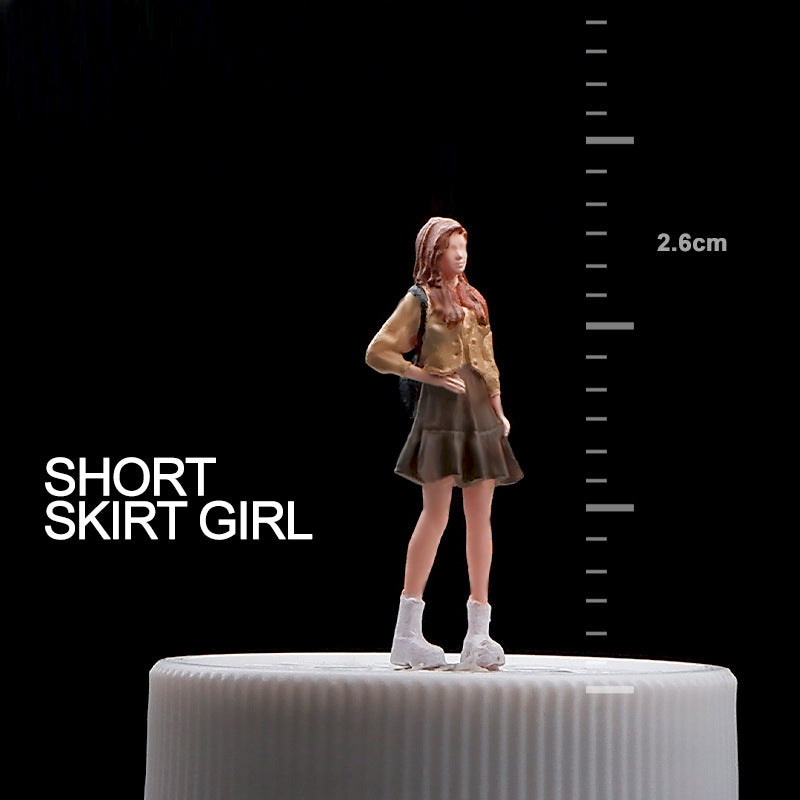 1/64 Simulation miniature resin doll model color mini villain three-dimensional collection sand table micro-shot ornament