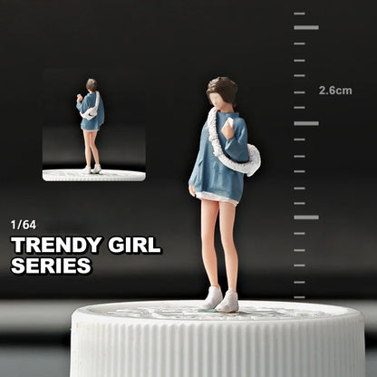 Microscopic color doll miniature doll figure model 1:64 micro-shot villain resin food game three-dimensional shooting prop